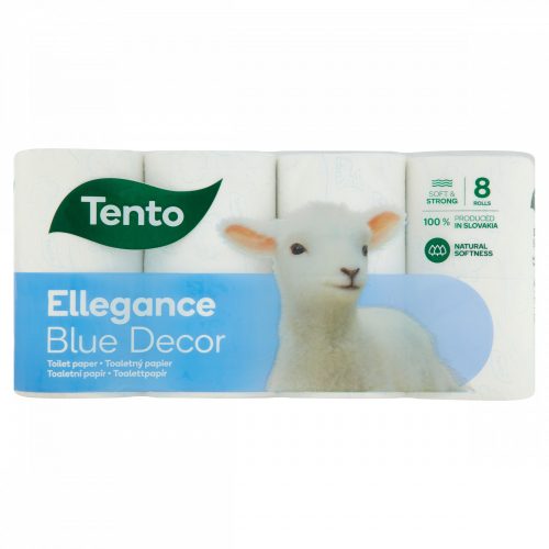 Tento Ellegance Blue Decor toalettpapír 3 rétegű 8 tekercs