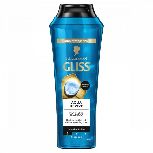 Gliss Aqua Revive hidratáló sampon hylauron komplex-szel normál és száraz hajra 250 ml