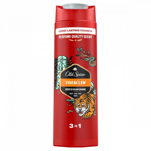 Old Spice Tiger Claw Férfi Sampon és Tusfürdő, Hosszan Tartó Frissesség, 400 ml