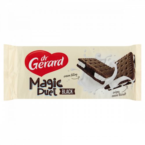 Dr Gerard Magic Duet Black kakaós teasütemény tejszín és csokoládé ízű krémmel 185 g