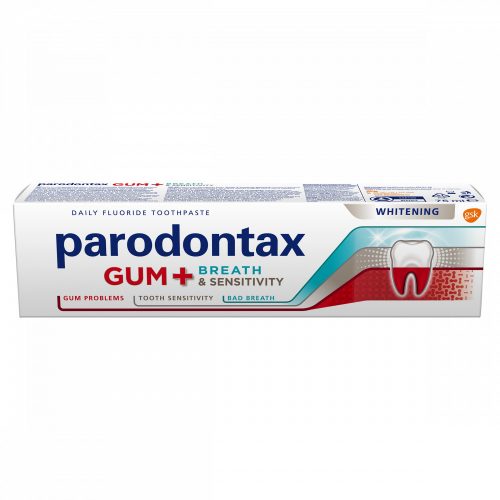 Parodontax Gum + Breath & Sensitivity Whitening fluoridos fogkrém 75 ml