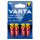 Varta Longlife Max Power AA LR6 1,5 V nagy teljesítményű alkáli elem 4 db