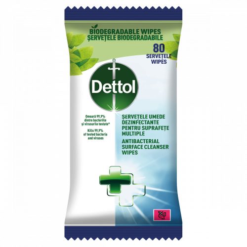 Dettol antibakteriális felülettisztító törlőkendő 80 db