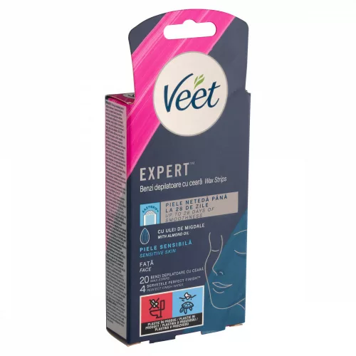 Veet Expert h.gy.szal. é.bőrre,arc 20 db
