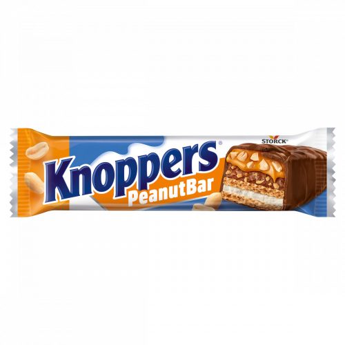 Knoppers PeanutBar tejkrémmel, földimogyorókrémmel töltött, tejcsokoládéval bevont ostyaszelet 40 g