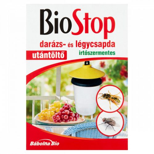 BioStop irtószermentes darázs- és légycsapda utántöltő 3 x 15 ml