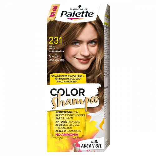 Schwarzkopf Palette Color Shampoo hajszínező 6-0 világosbarna (231)