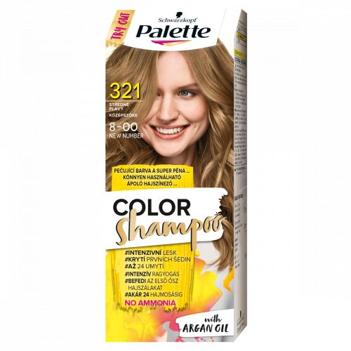 Schwarzkopf Palette Color Shampoo hajszínező 8-00 középszőke (321)