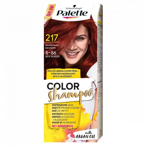 Schwarzkopf Palette Color Shampoo hajszínező 5-86 mahagóni (217)