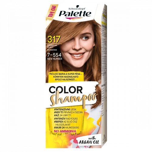 Schwarzkopf Palette Color Shampoo hajszínező 7-554 diószőke (317)