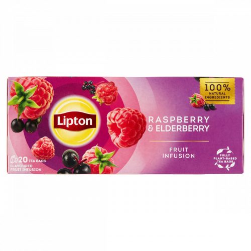 Lipton Fruit Infusion Raspberry & Elderberry ízesített gyümölcstea 20 db teafilter 32 g