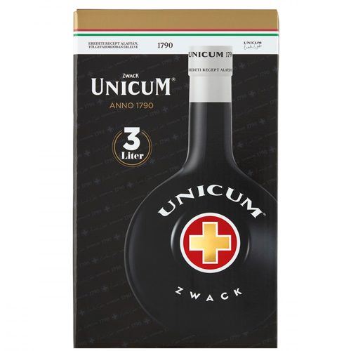 Zwack Unicum gyógynövénylikőr 40% 3 l