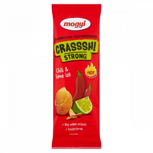 Mogyi Crasssh! Strong pirított földimogyoró chili & lime ízű tésztabundában 60 g