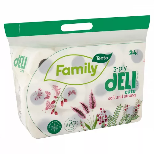 Tento Toalettpapír 3 rét. Deli white 24db