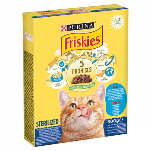 FRISKIES Steril Lazac száraz macska 300g