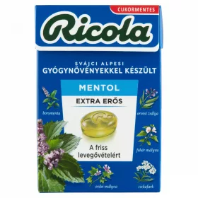 Ricola Extra Erős mentol 40g /10/