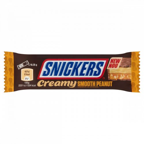 Snickers Creamy tejcsokoládé földimogyorókrémmel karamellával 2 x 18,25 g  (36,5 g)