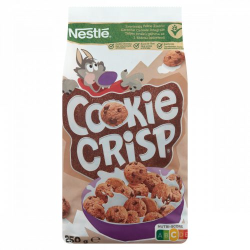 Nestlé Cookie Crisp süti formájú csokiízű ropogós gabonapehely 250 g 