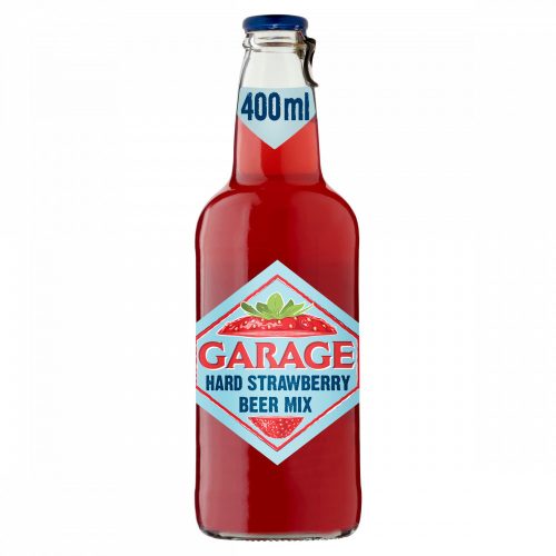 Garage Hard Strawberry ízesített maláta sör cukorral és édesítőszerrel 4,6% 0,4 l