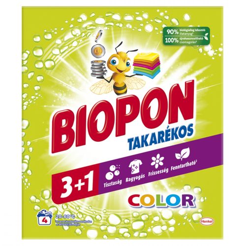 Biopon Takarékos Color mosószer színes ruhákhoz 4 mosás 240 g