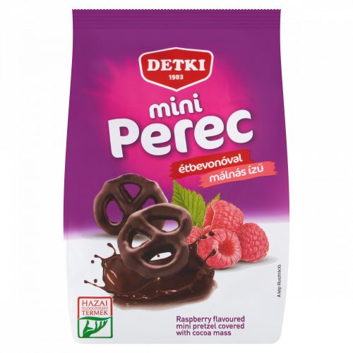 Detki málnás ízű mini perec étbevonóval 160 g