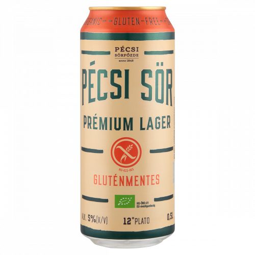 Pécsi Sör BIO prémium gluténmentes lager 5% 0,5 l