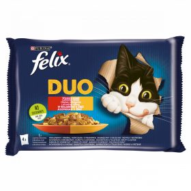 FELIX DUO házias nedves macska 4x85g