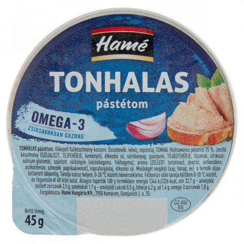 Hamé tonhalas pástétom 45 g