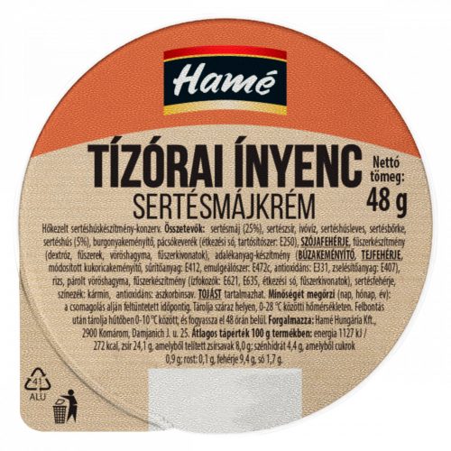 Hamé Tízórai Ínyenc sertésmájkrém 48 g