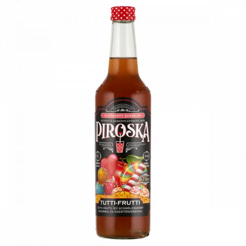 Piroska tutti-frutti ízű gyümölcsszörp cukorral és édesítőszerekkel 0,7 l