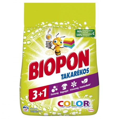 Biopon Takarékos Color mosószer színes ruhákhoz 17 mosás 1,02 kg 