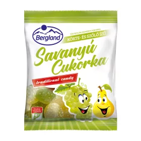 Bergland Savanyú cukor Körte-szőlő 70g