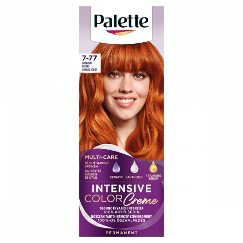 Palette Intensive Color Creme tartós hajfesték 7-77 Intenzív vörös