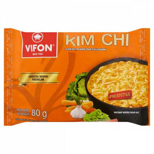 Vifon Kim Chi hagyományos koreai csípős instant tésztás leves 80 g