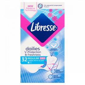   Libresse Dailies V-Protection & Freshness Regular Deo illatosított tisztasági betét 32 db
