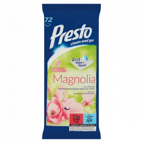 Presto Magnolia univerzális nedves törlőkendő 72 db