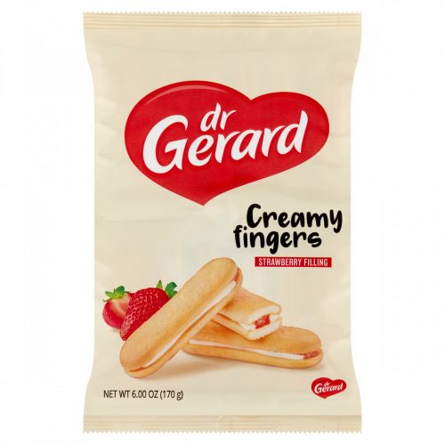 Dr Gerard Creamy Fingers epres ízű töltelékkel és tejszín ízű krémmel töltött piskóta 170 g