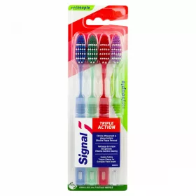   Signal Triple Action puha fogkefe 3 féle tisztító hatással 4 db