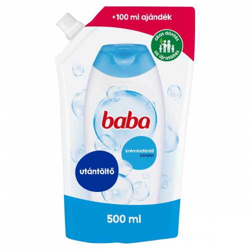 Baba lanolin krémtusfürdő utántöltő 500 ml