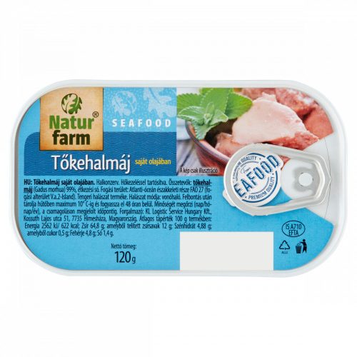 Natur Farm tőkehalmáj saját olajában 120 g