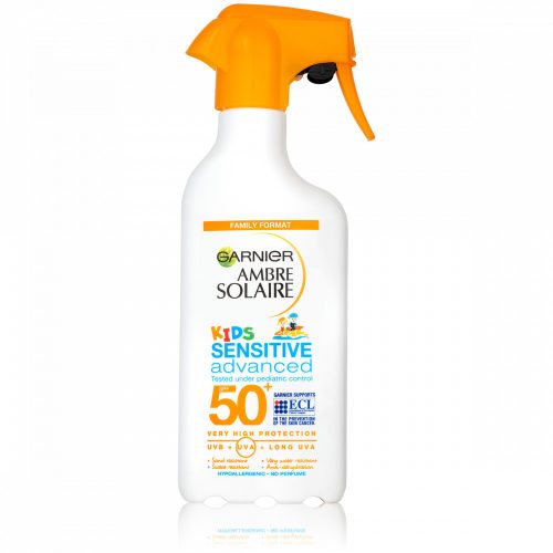 Garnier Ambre Solaire Sensitive Advanced Kids Spray, nagyon magas védelem a gyerekek érzékeny bőrére