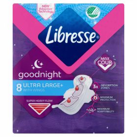   Libresse Ultra Large+ Goodnight egészségügyi betét éjszakai használatra 8 db