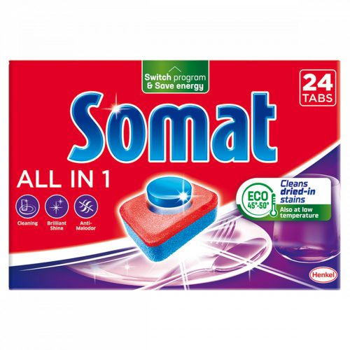 Somat All in 1 gépi mosogatótabletta 24 db 422,4 g