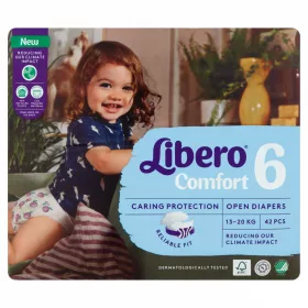   Libero Comfort egyszerhasználatos pelenka, méret: 6, 13-20 kg, 42 db