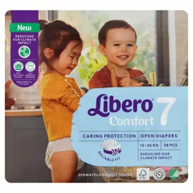  Libero Comfort egyszerhasználatos pelenka, méret: 7, 16-26 kg, 38 db