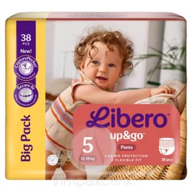   Libero Up&Go egyszerhasználatos bugyipelenka, méret: 5, 10-14 kg, 38 db új 