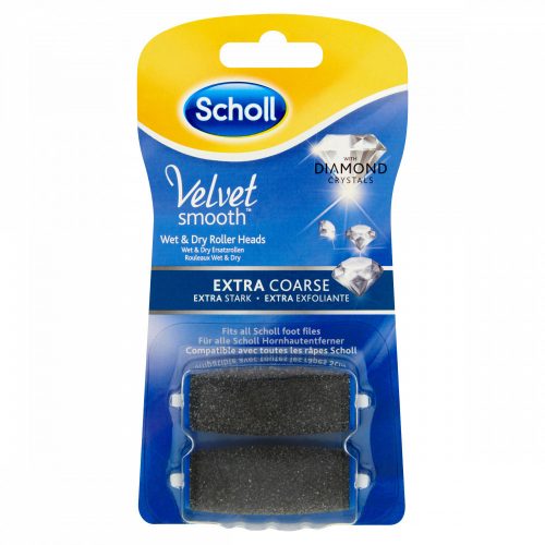 Scholl Velvet Smooth extra érdes forgófejek gyémántkristályokkal 2 db