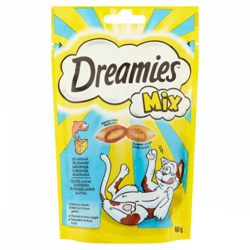 Dreamies Mix kiegészítő macskaeledel felnőtt macskák és 8 hetesnél idősebb kölykök számára 60 g