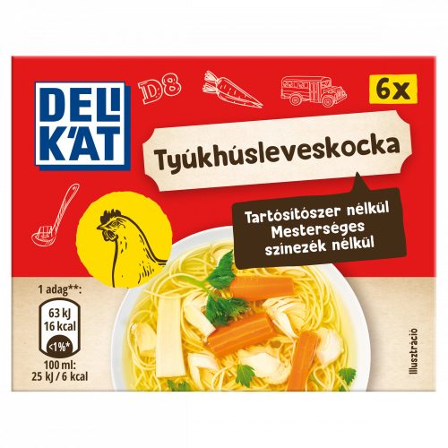 Delikát tyúkhúsleveskocka 6 x 10 g (60 g)