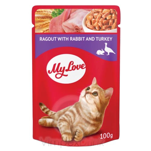 My Love alut.macskáknak nyúl-pulyka100g